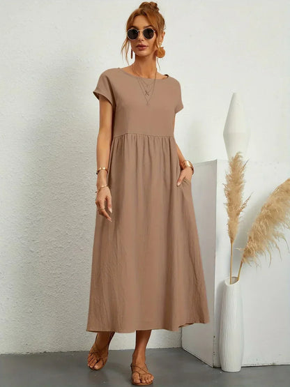 AVA LUXE FLUID MIDI DRESS