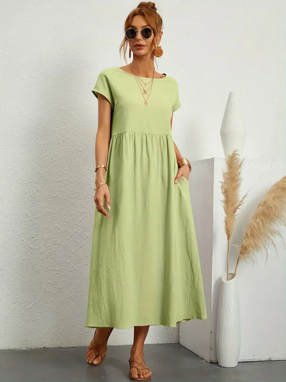 AVA LUXE FLUID MIDI DRESS